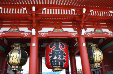 Kaminarimon Thunder Gate at Asakusa temple Tokyo