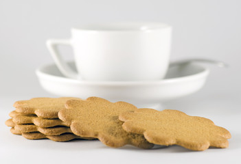 Prima colazione caffè biscotti