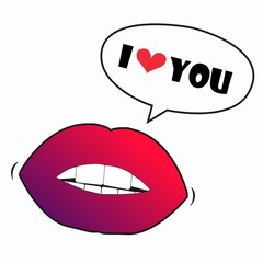 lips with a talk bubble