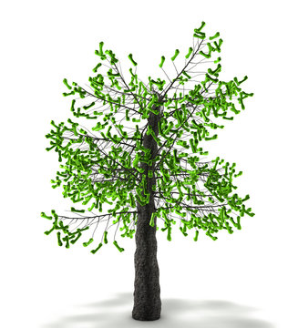 A green telecom business concept isolated on white