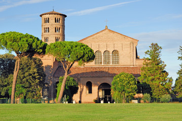 Ravenna Saint Apollinare in Classe Basilica - obrazy, fototapety, plakaty