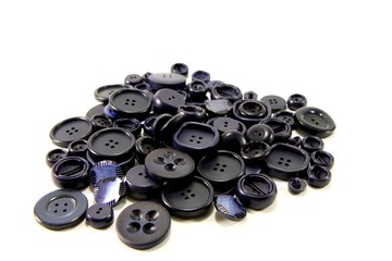 assortiment de boutons bleu marine