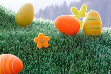 ostereier und blumen