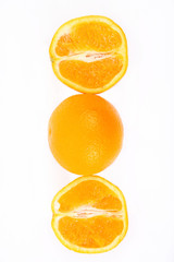 half of a fresh juicy orange