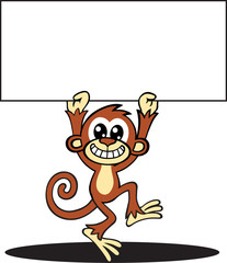 Monkey with sign