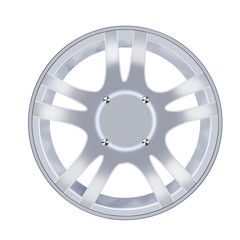 Obraz premium car alloy wheel isolated over white background