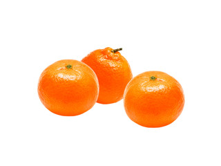 Mandarins isolated on white background