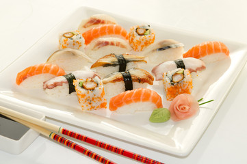 Variety of sushi