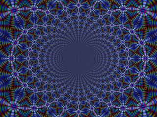 Tuinposter Psychedelisch Gekleurd fractal licht