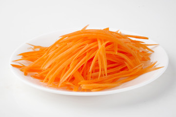 carrot slice on white dish