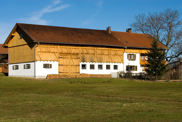Fototapeta na wymiar Home and Farmshed, Germany