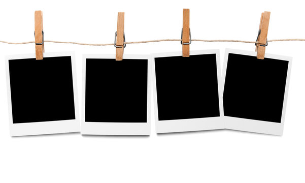 Blank polaroid photo frames on line