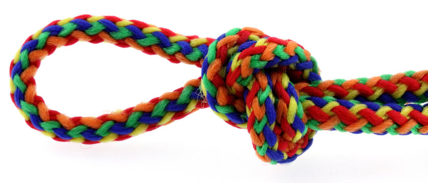 noeud tresse multicolore