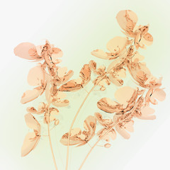 bouquet of peachy orchids