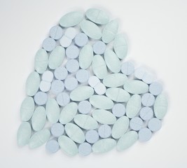 blue pill - heart shape