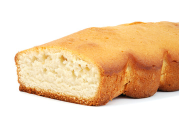 Close-up of homemade rich bread on white background