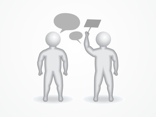 abstract people talking