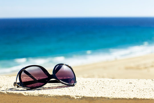 sunglasses at beachfront