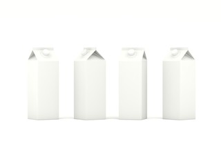 Milk cartons isolated on white background