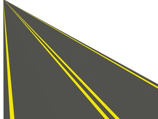 Road isolated on white background