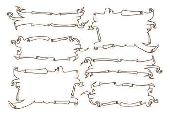 collection of cartoon style banners