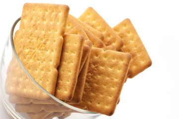 Crackers in bowl