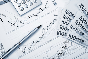 financial charts and graphs