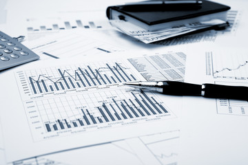 financial charts and graphs