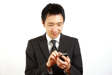 businessman with smart phone