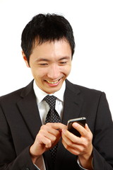 businessman with smart phone