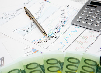 financial charts and graphs