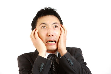 panicked businessman