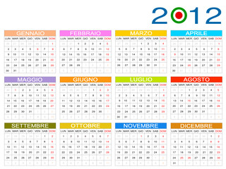 Calendario Italia 2012