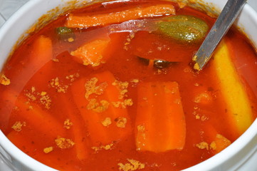 bouillon et légumes pour couscous