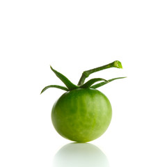 green unripe cherry tomato