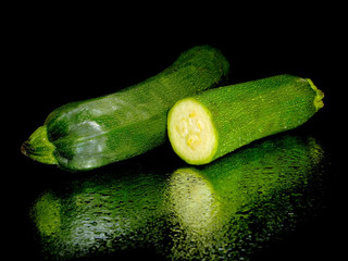 green zucchini - obrazy, fototapety, plakaty