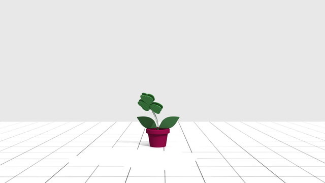 Animation of a clover