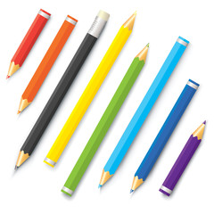 Set of of colored pencils