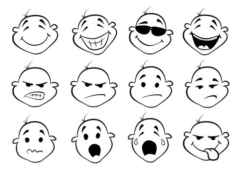 collection of  fatial expressions