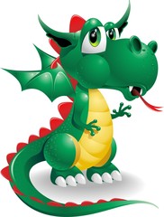 Drago Cartoon-Dragon Cartoon-Vector