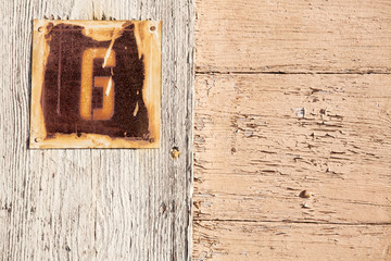 Old chipping wood wall