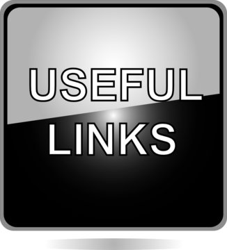 useful links black button. information learn more about click