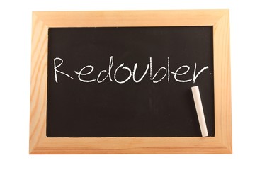 Obraz premium Redoubler sur ardoise