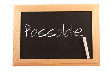 Obraz premium Passable sur ardoise