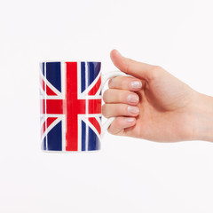 Fototapeta premium Hand with british cup
