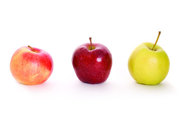 apples isolated on white background