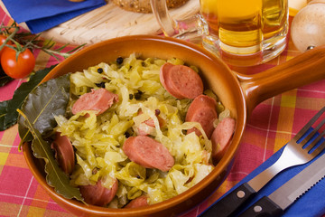 Sauerkraut with sausage