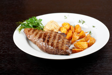 Juicy beef steak