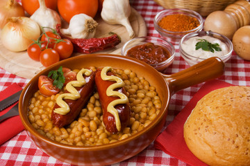 Beans and sausage