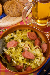 Sauerkraut with sausage